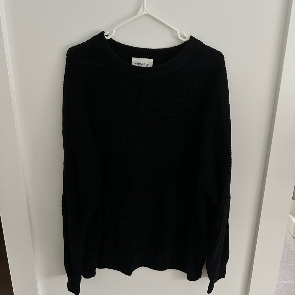 Wilfred free waffle texture knit crew neck sweater